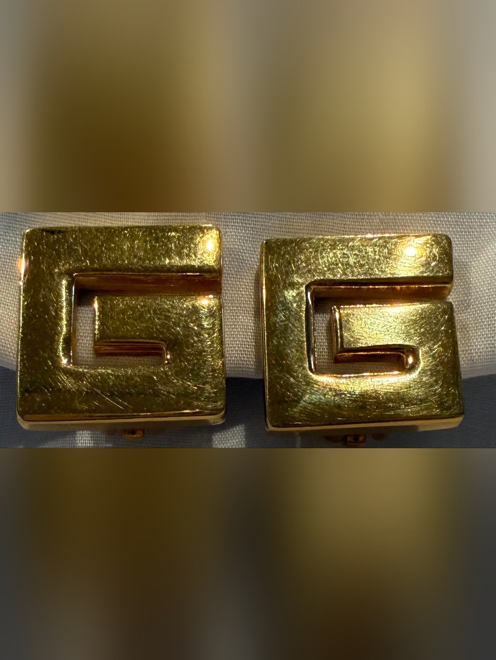 Givenchy Gold-Tone Signature G Clip On Earrings